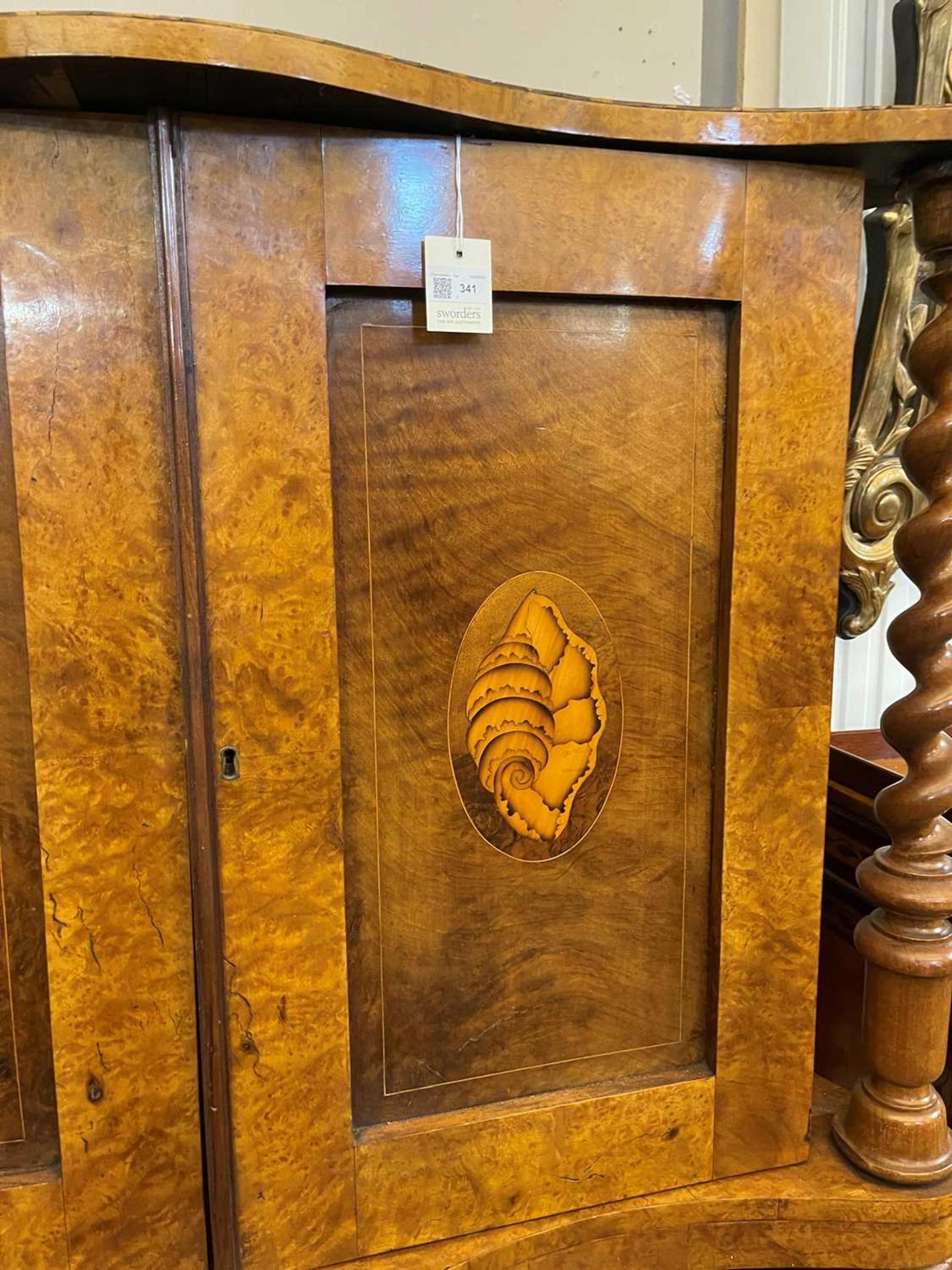 An oyster-veneered laburnum, maple and walnut collector's cabinet, - Image 30 of 33