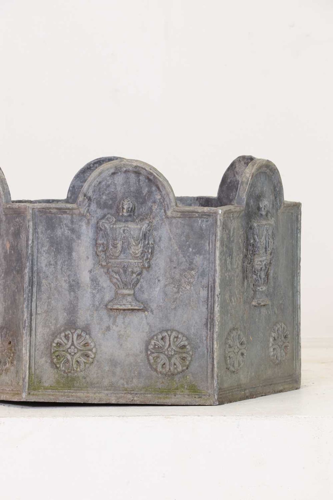 A pair of lead octagonal planters, - Image 5 of 5