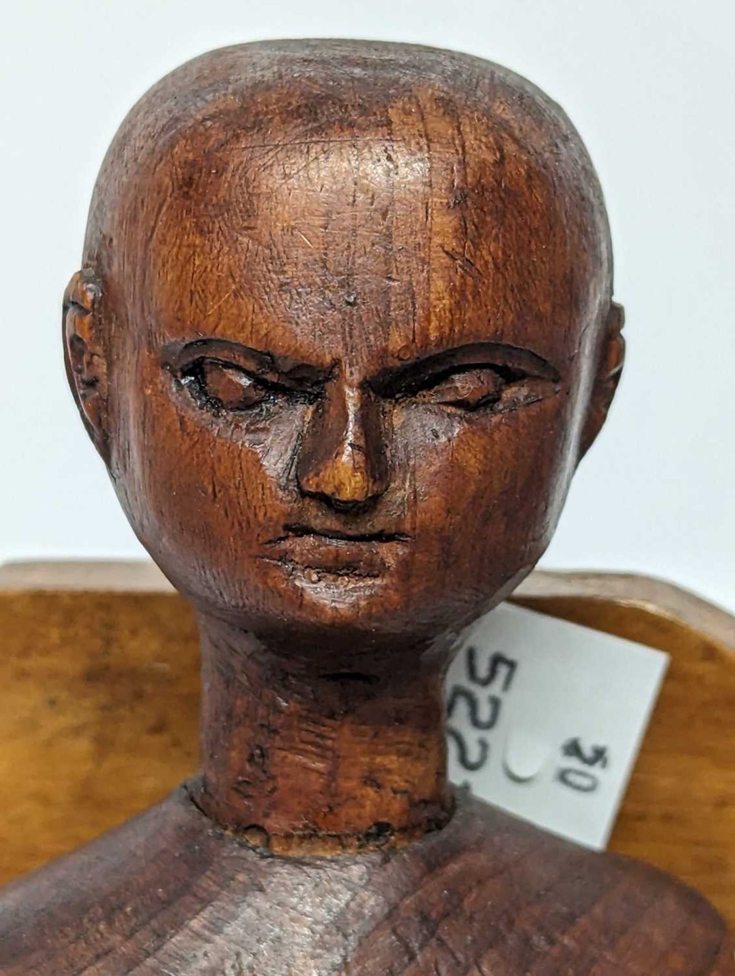 A carved and stained pine artist's lay figure, - Image 14 of 14