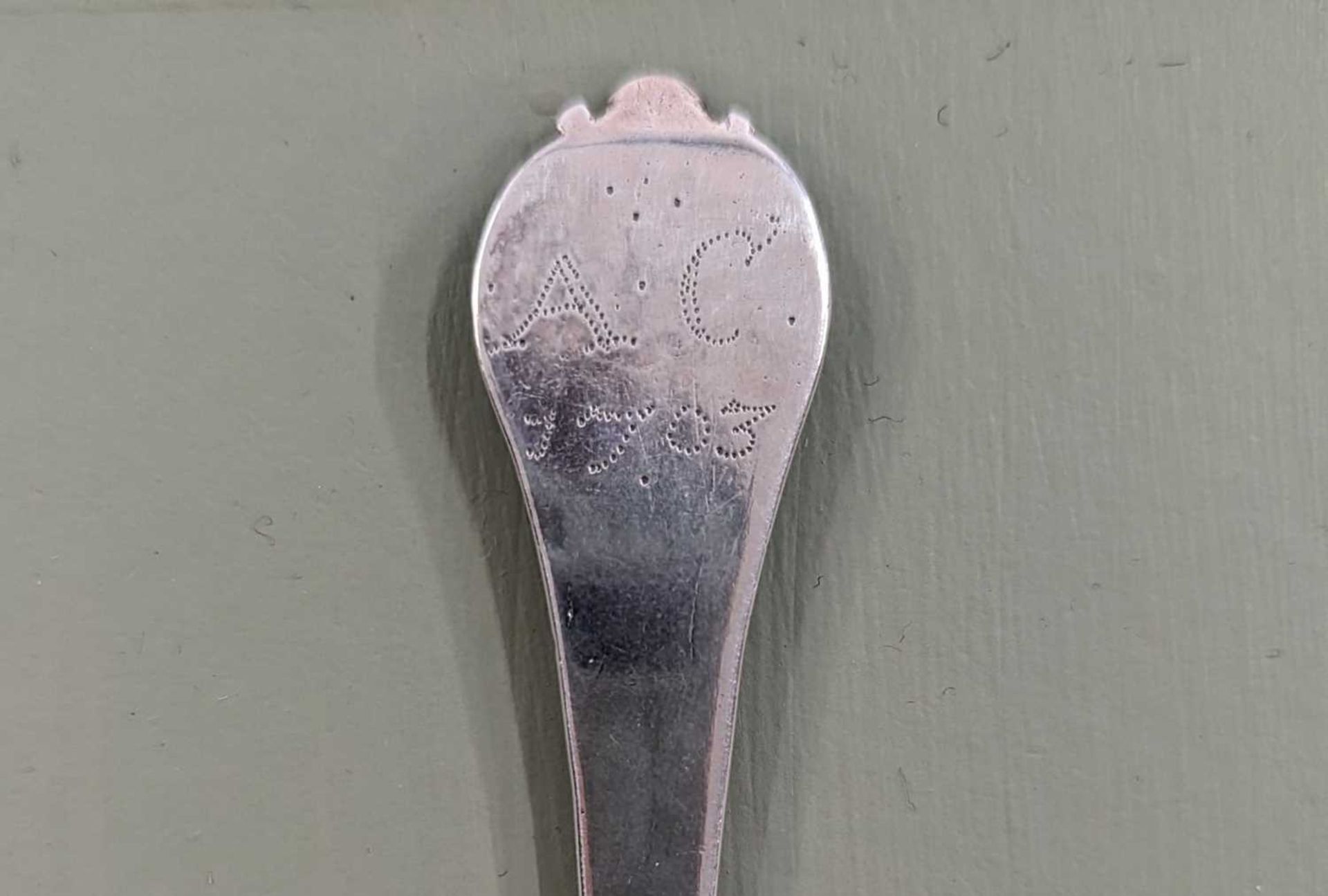 A William III East Anglian provincial silver trefid spoon, - Image 4 of 15