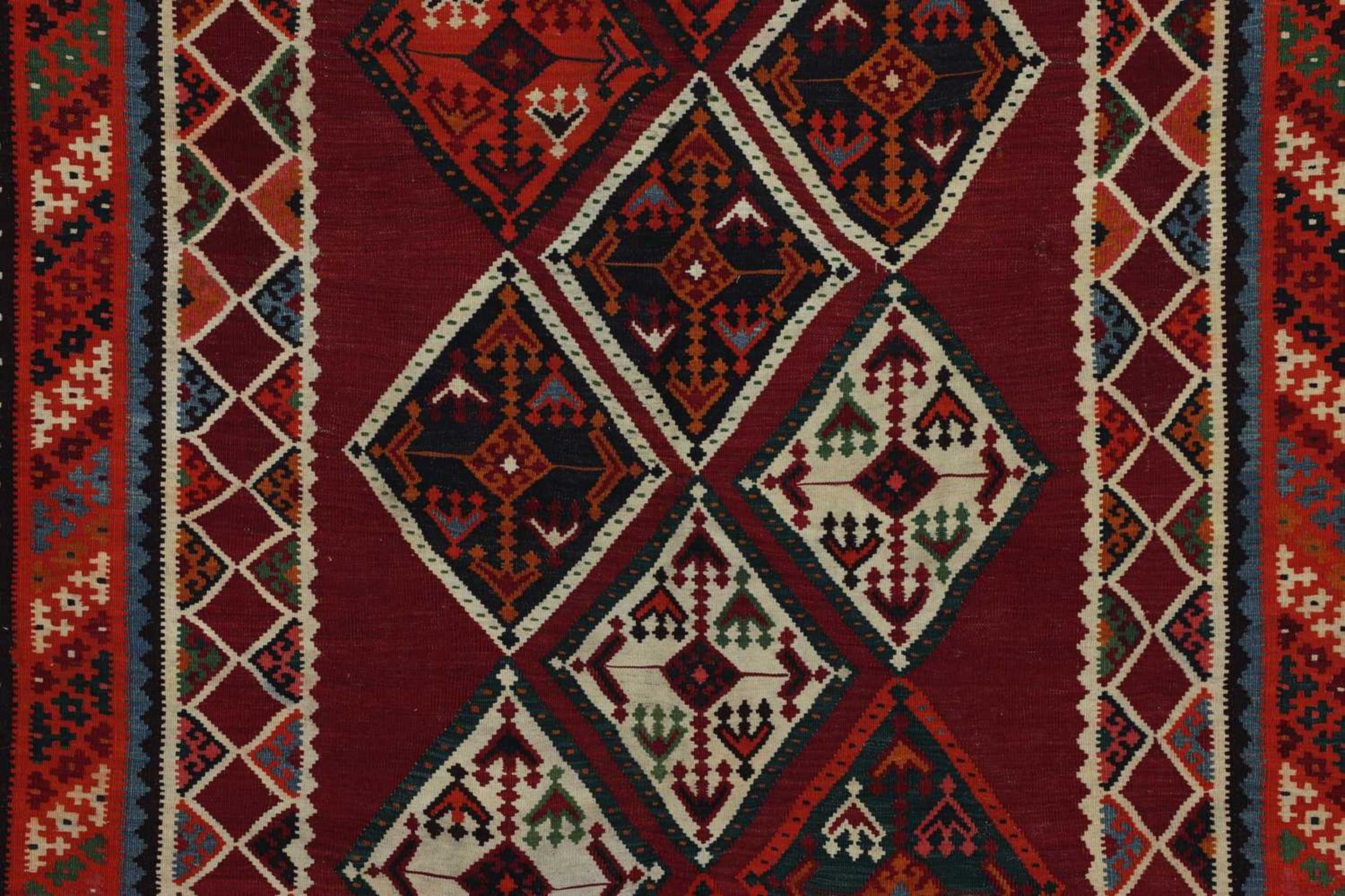 A Persian Qashqai kilim rug, - Image 3 of 5