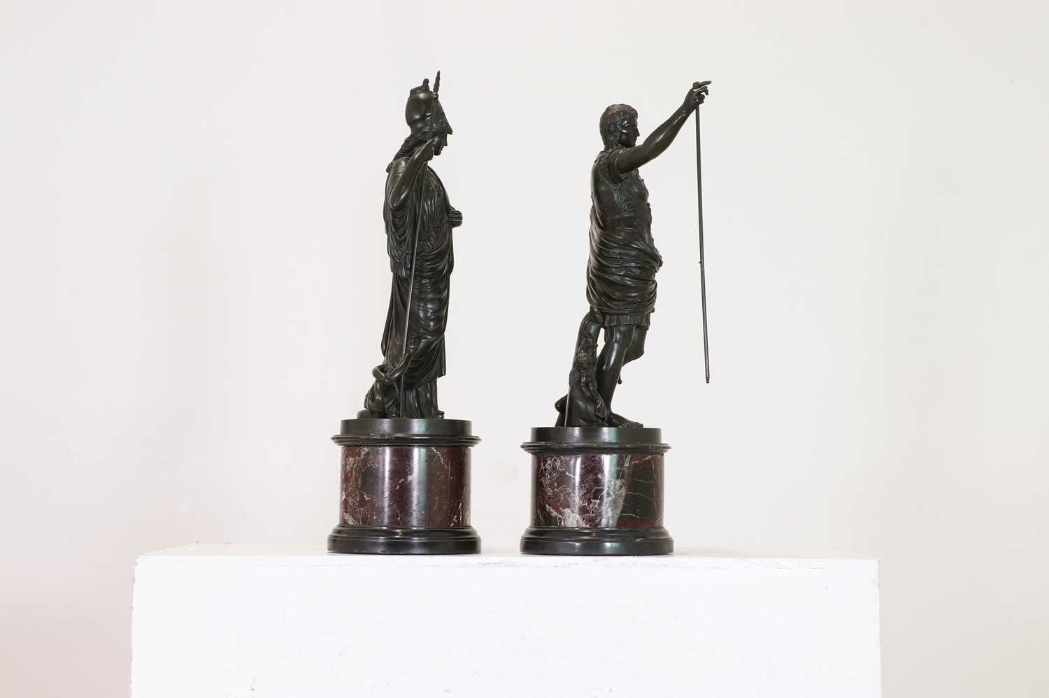 A large pair of bronze grand tour figures, - Image 3 of 8