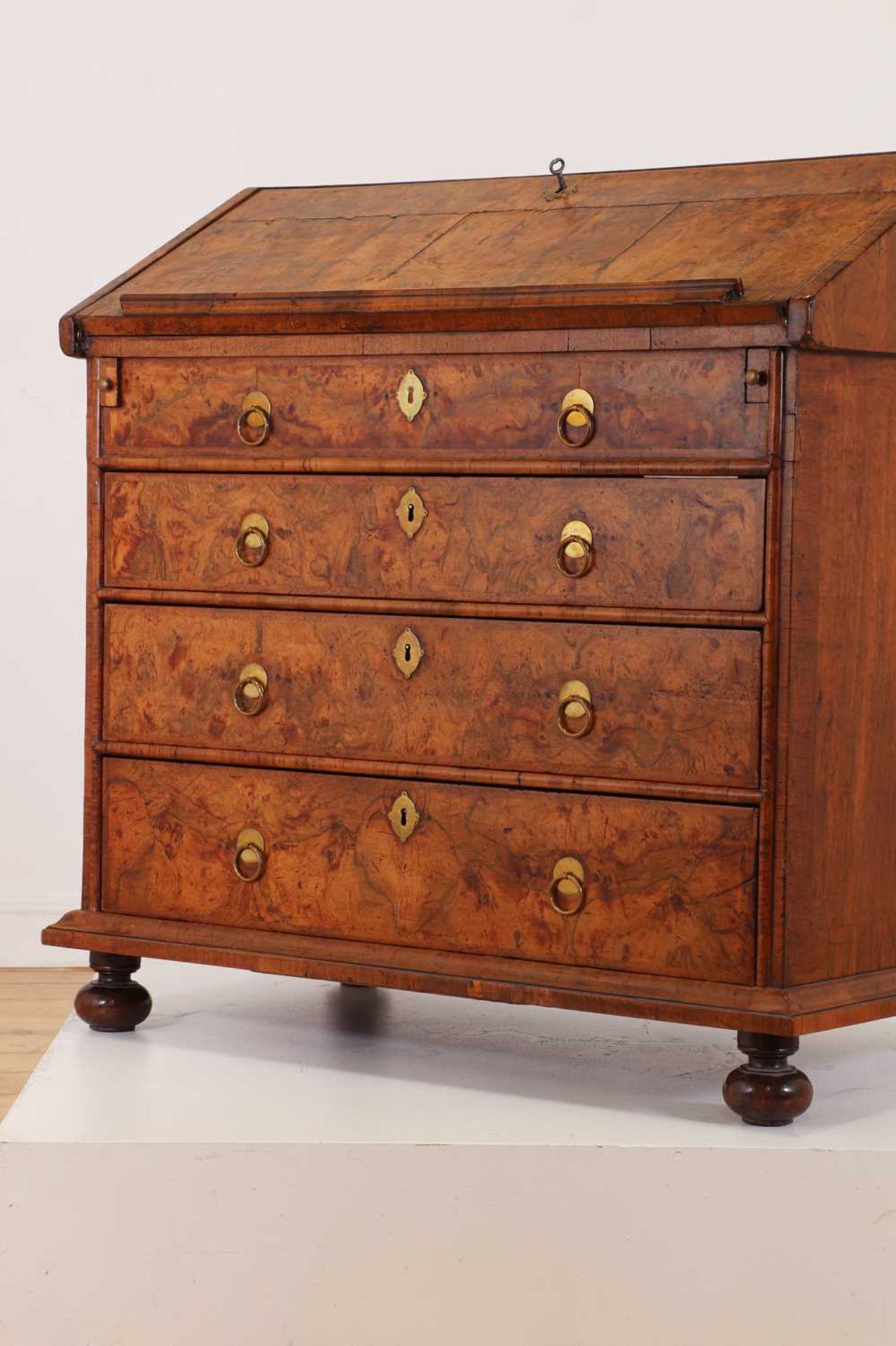 A walnut bureau, - Image 2 of 36