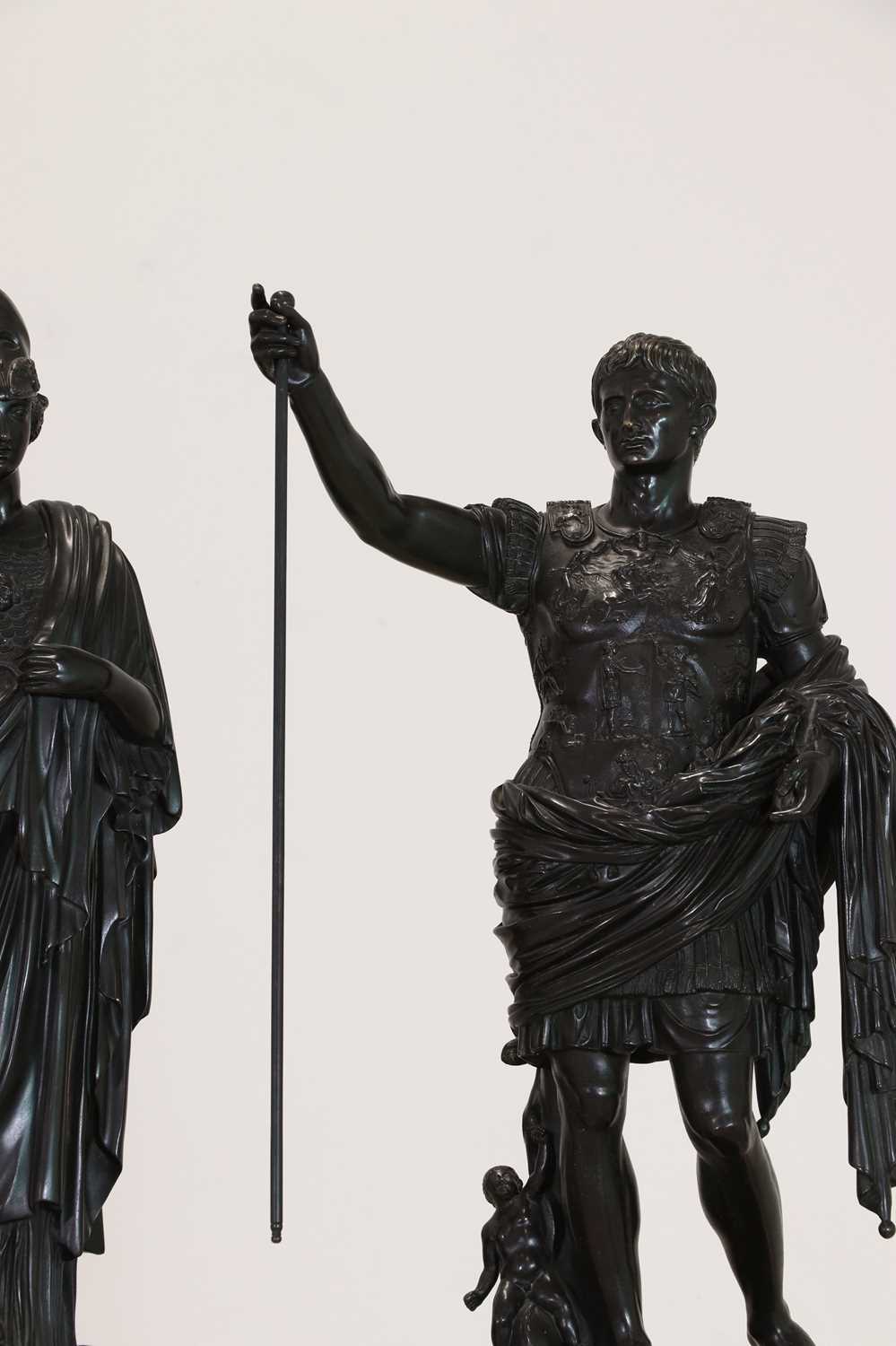 A large pair of bronze grand tour figures, - Image 8 of 8