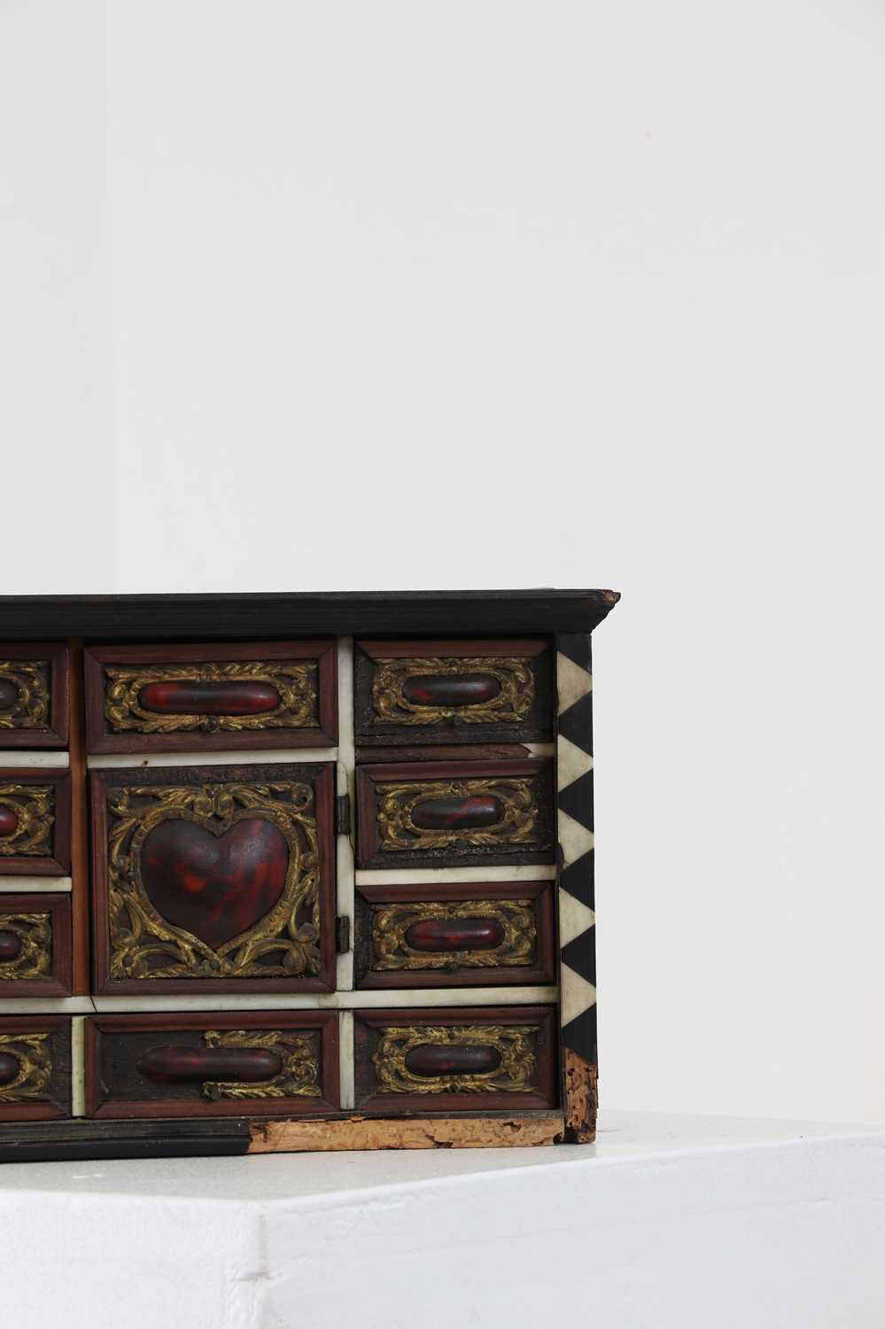 A bone and tortoiseshell inlaid table cabinet, - Image 2 of 8