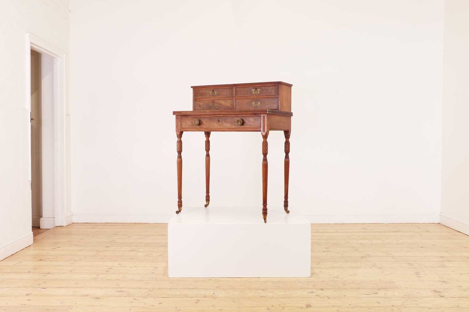 A George III mahogany writing desk, - Image 2 of 6