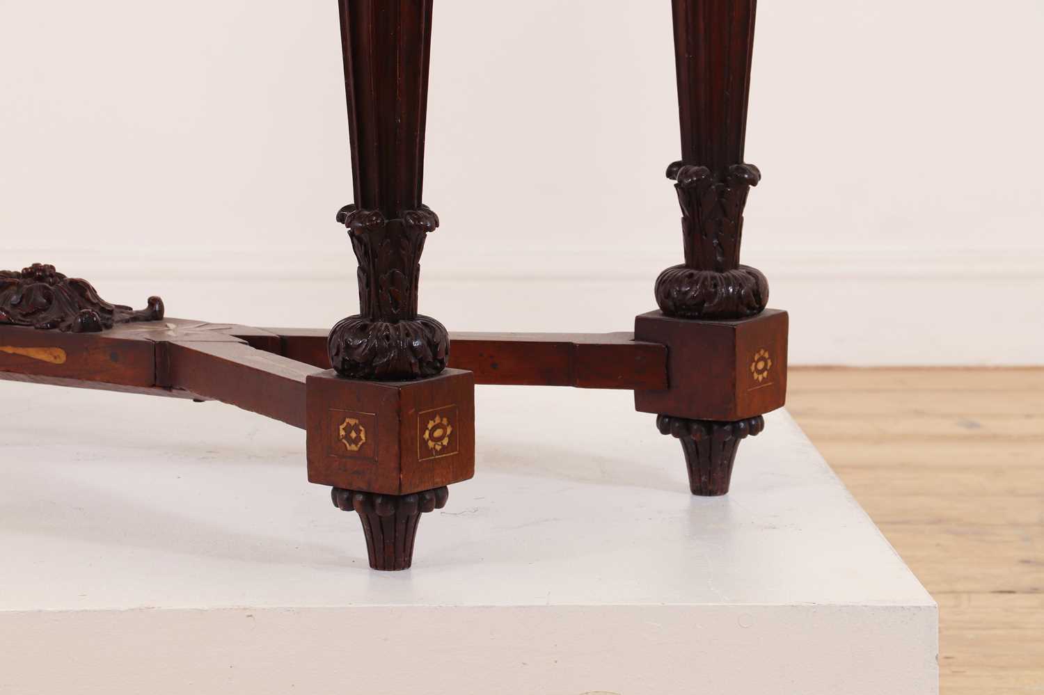 A rosewood and walnut side table, - Image 8 of 16