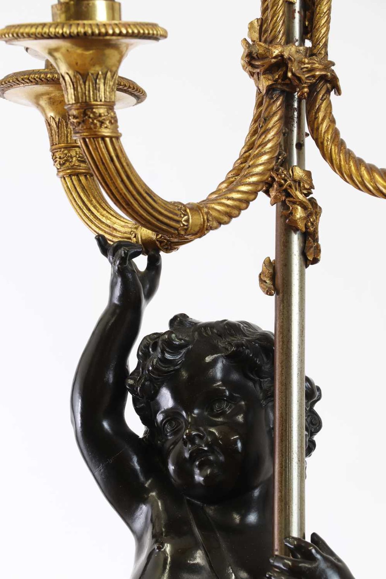 A pair of French Empire bronze and marble candelabra attributed to François Rémond (c.1747-1812), - Bild 9 aus 23