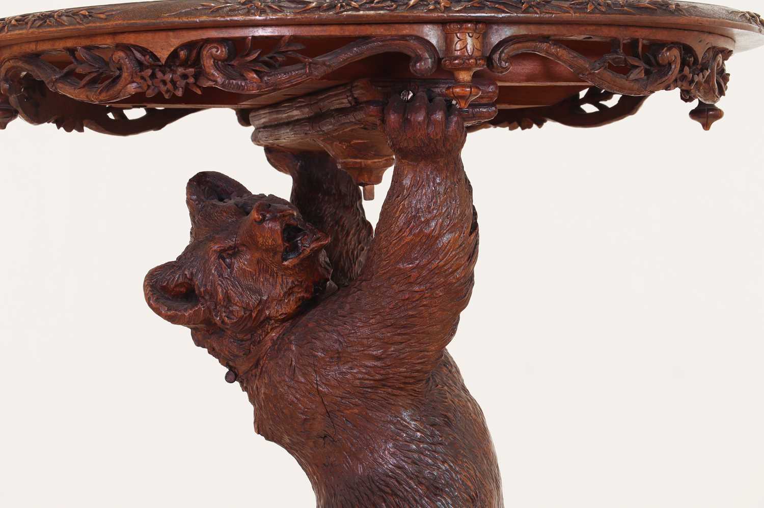 A Black Forest carved wood occasional table, - Image 2 of 10