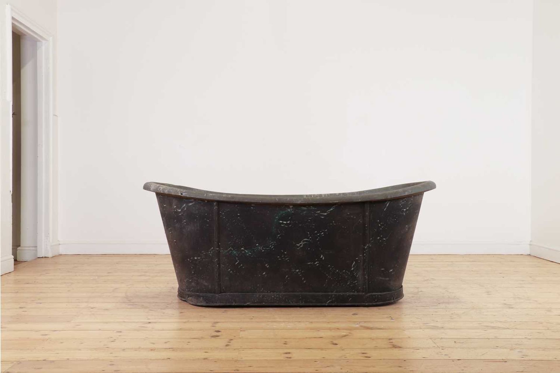 A painted zinc bath by Allez Frères of Paris, - Image 3 of 7