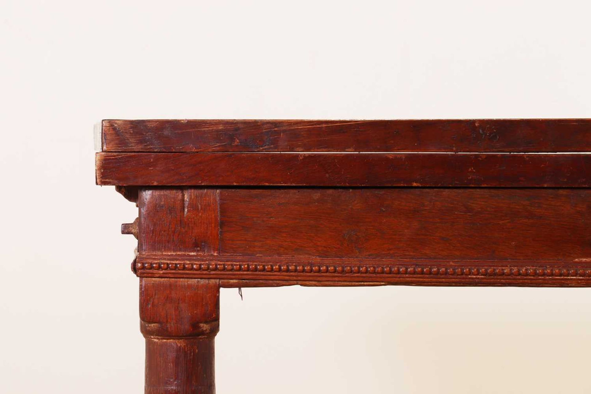 An oak draw-leaf refectory table, - Image 5 of 11