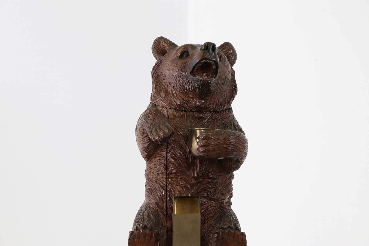 Two Black Forest carved wood bears, - Image 3 of 14