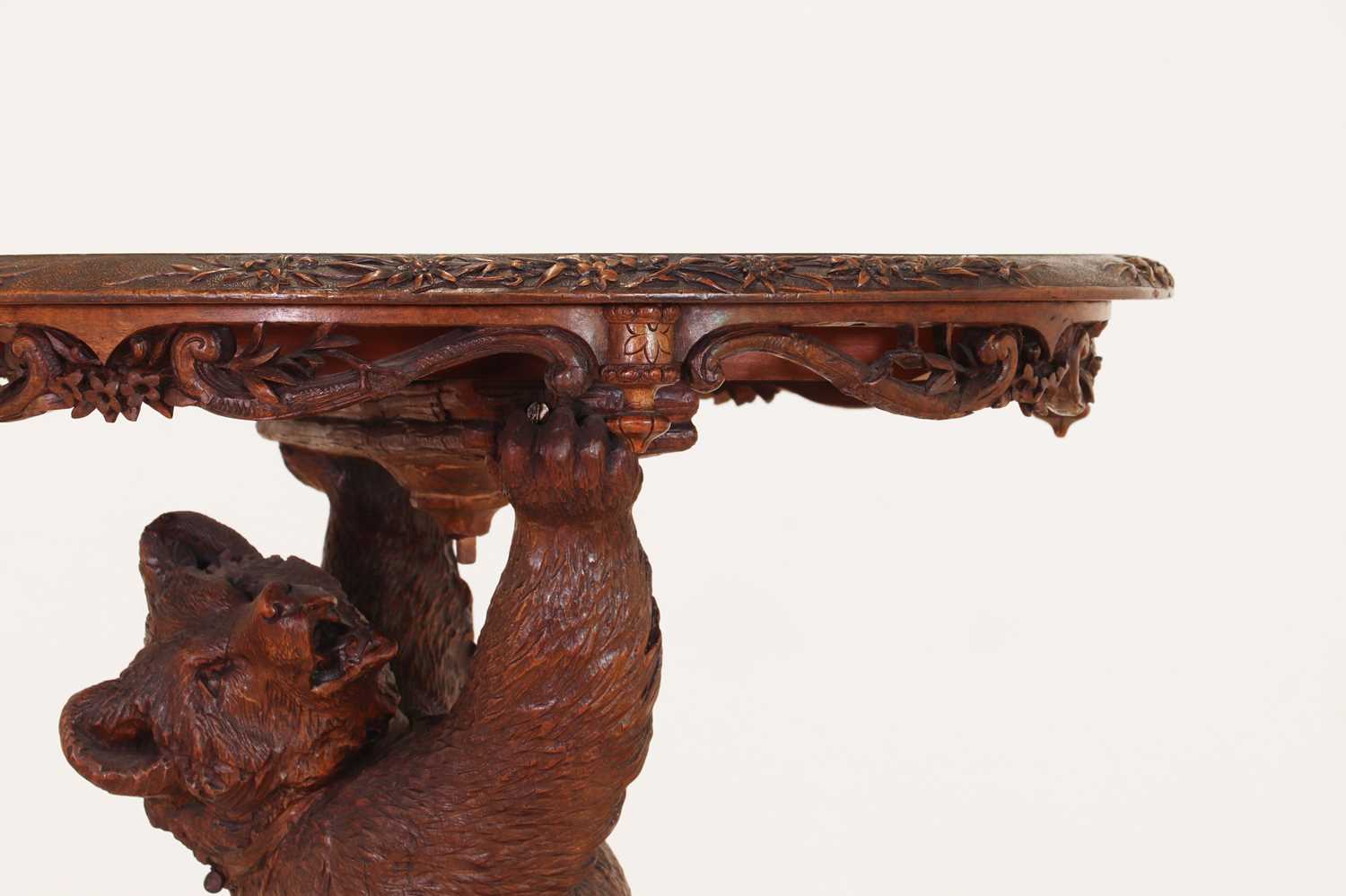 A Black Forest carved wood occasional table, - Image 6 of 10