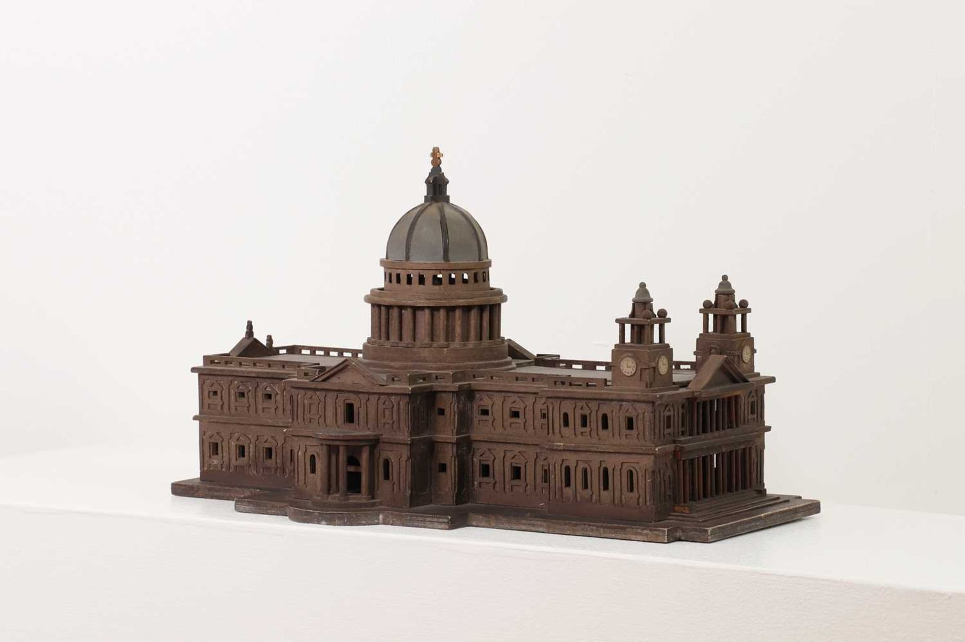 A painted wooden architectural model, - Image 2 of 8