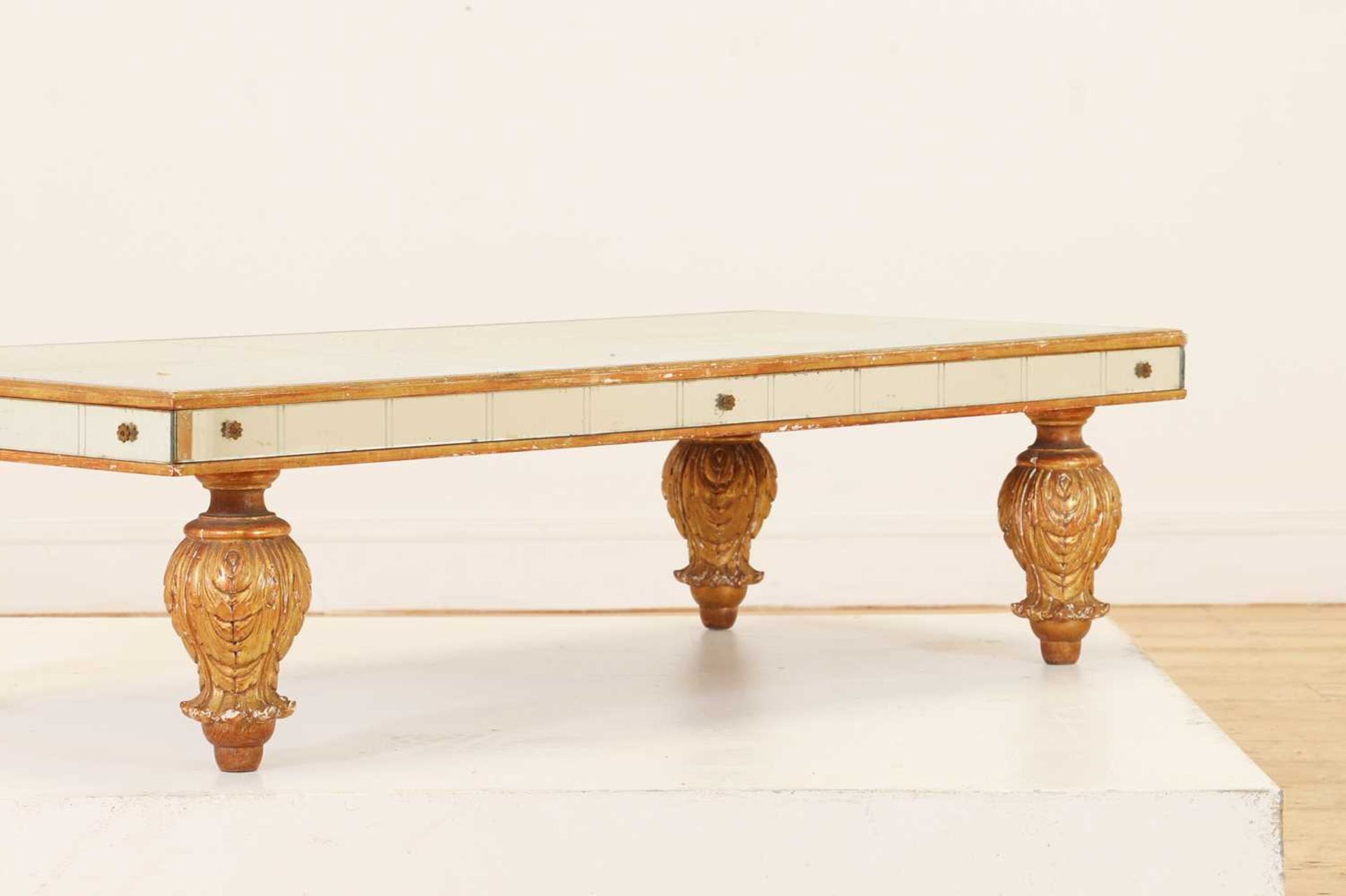 A mirrored glass and giltwood coffee table, - Image 6 of 6