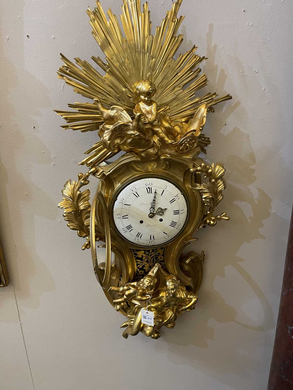 A large Louis XVI-style gilt-bronze cartel clock, - Image 50 of 66