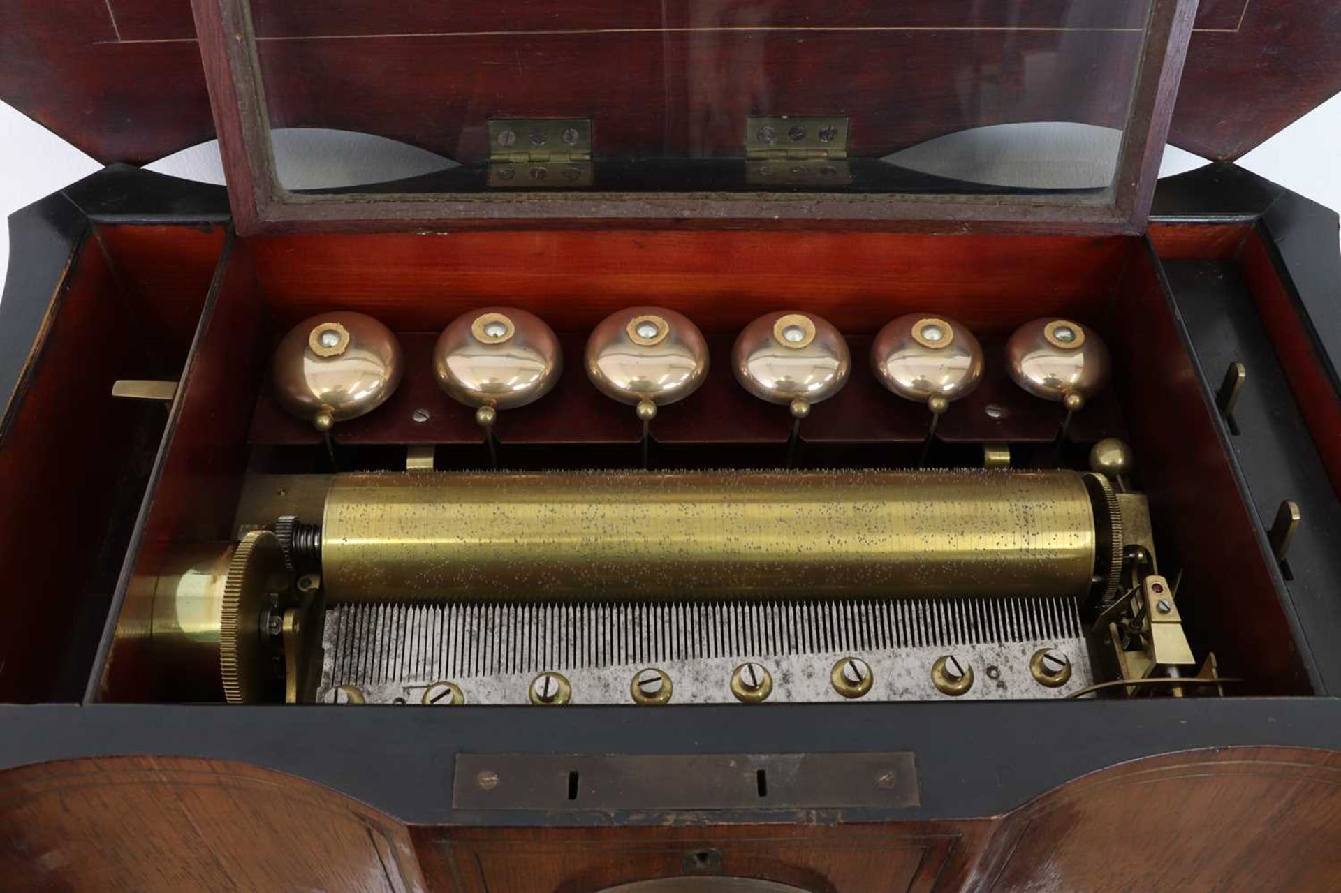 A rare bells-in-view musical box, - Image 5 of 8