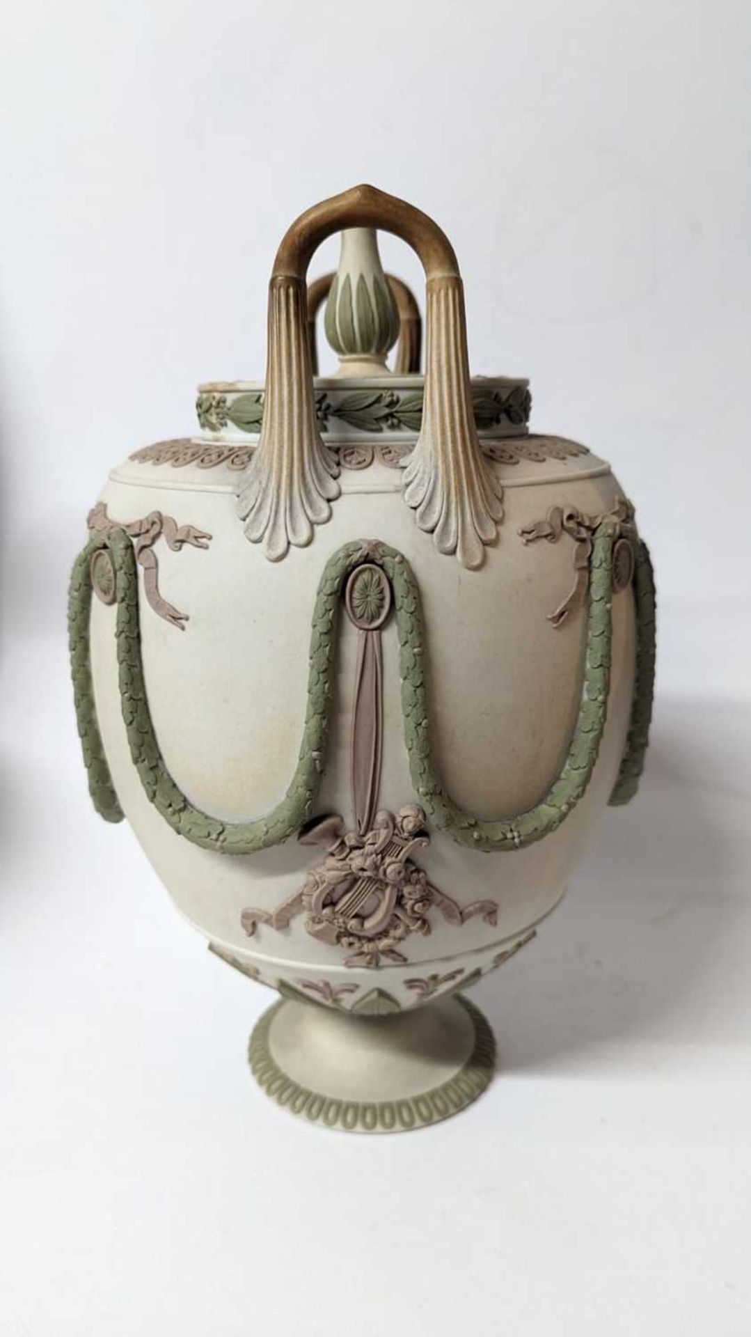 A pair of Wedgwood jasperware urns and covers, - Image 18 of 28