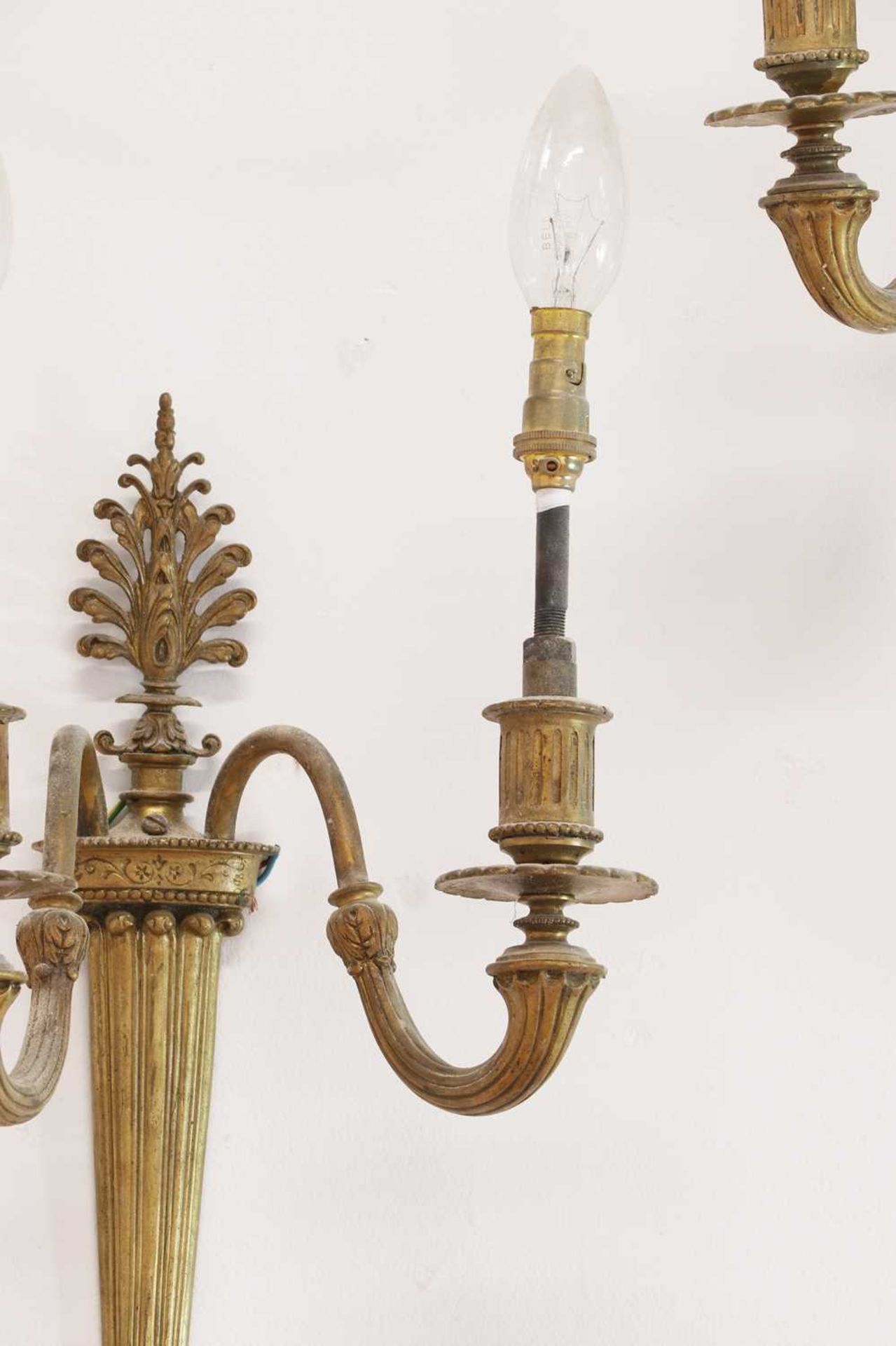 A set of six Louis XVI-style gilt-bronze wall lights,