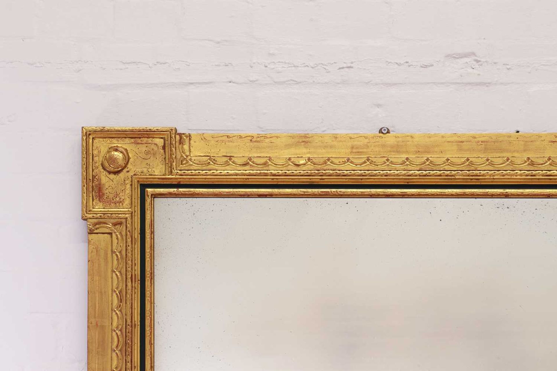 A pair of giltwood and ebonised mirrors, - Image 4 of 5