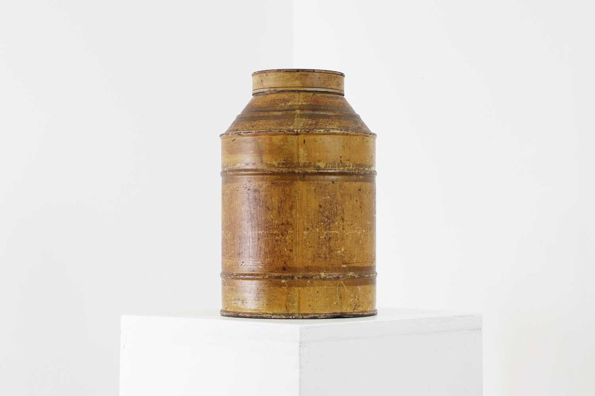 A painted toleware coffee canister, - Image 4 of 7