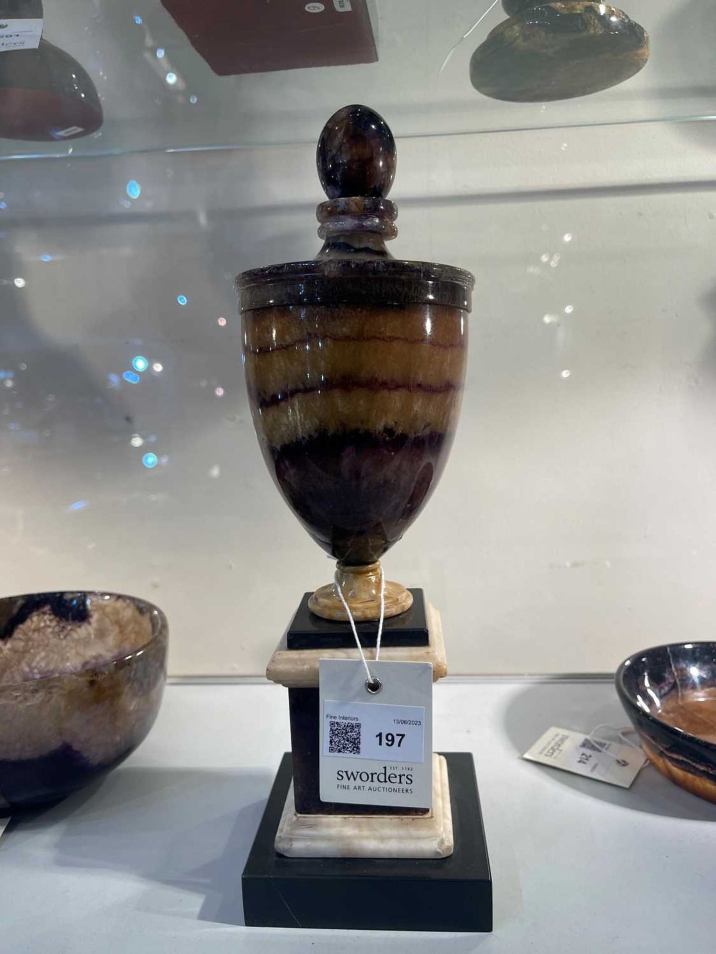 A George III Derbyshire Blue John urn, - Image 8 of 21