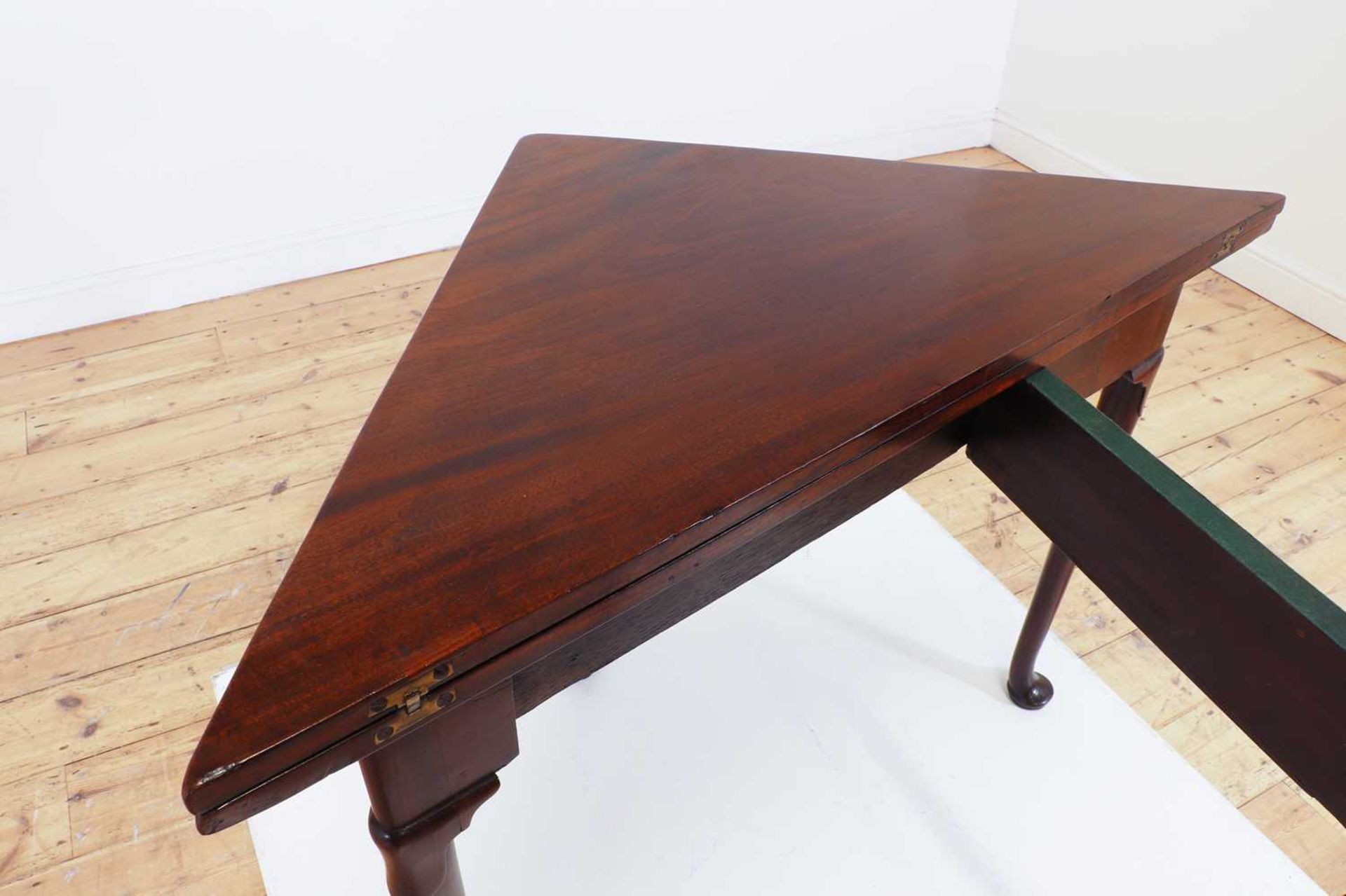 A mahogany triangular tea table, - Image 10 of 37