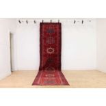 A Persian Heriz wool runner,