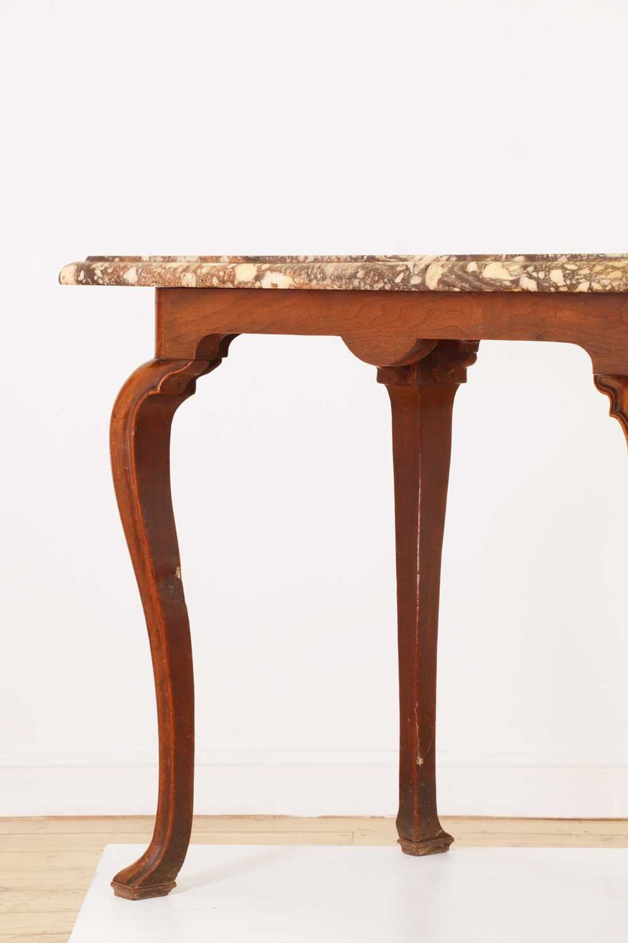 A walnut console table, - Image 4 of 12