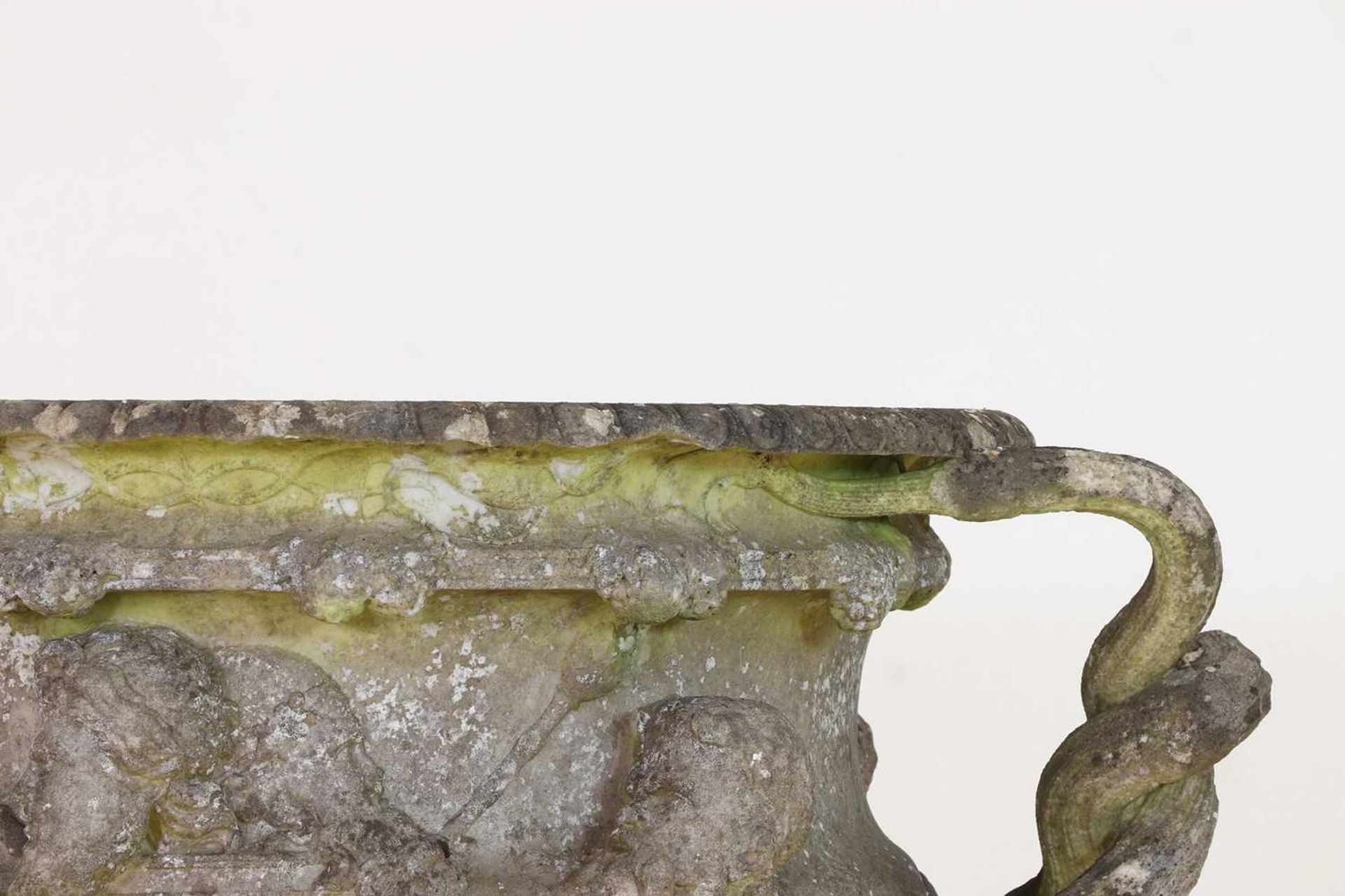 A carved marble copy of the Warwick Vase, - Image 5 of 10