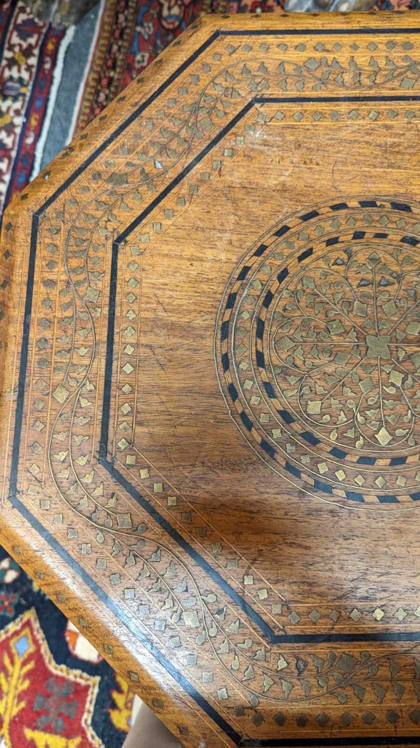 A teak and brass octagonal occasional table, - Image 21 of 22