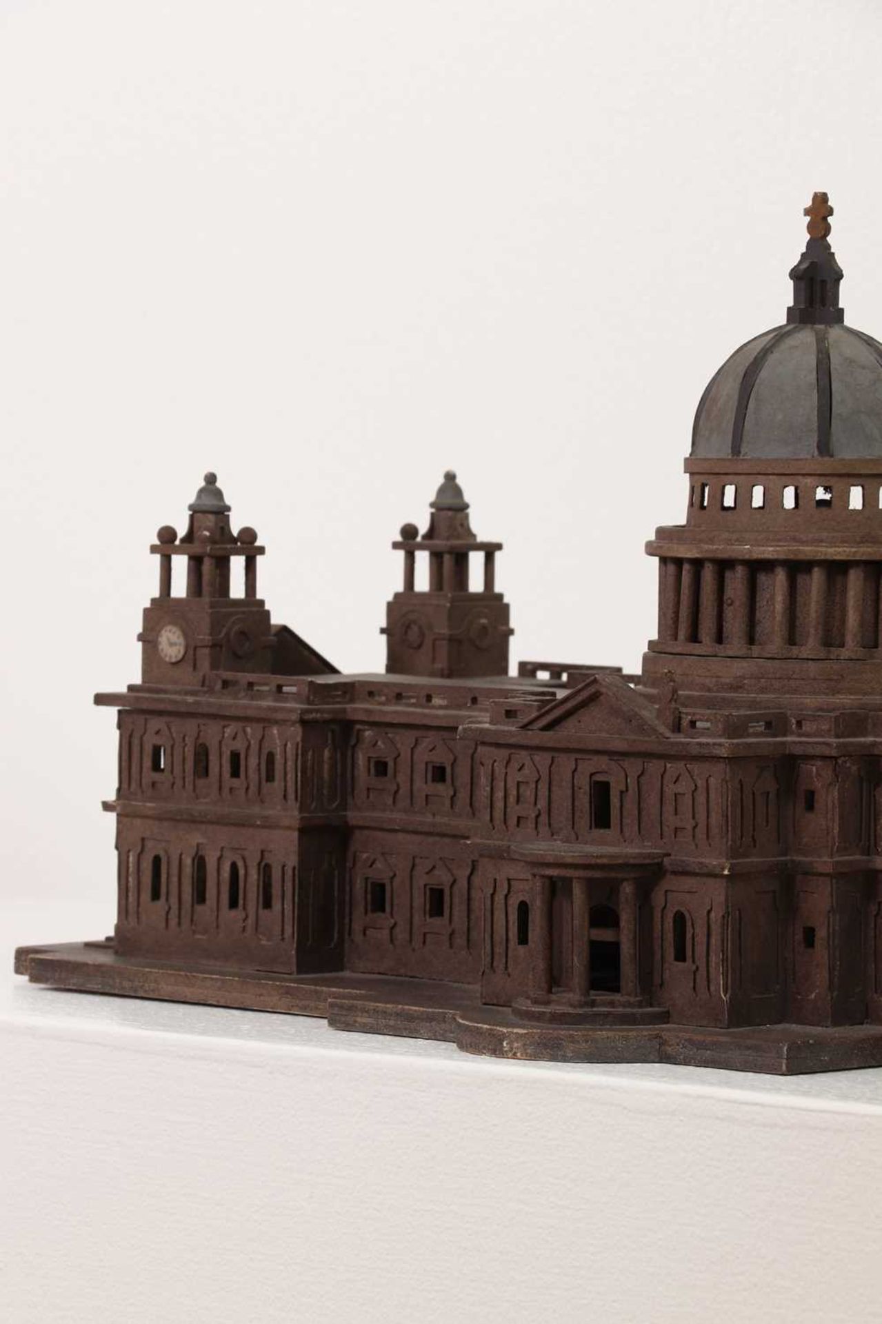 A painted wooden architectural model, - Image 7 of 8