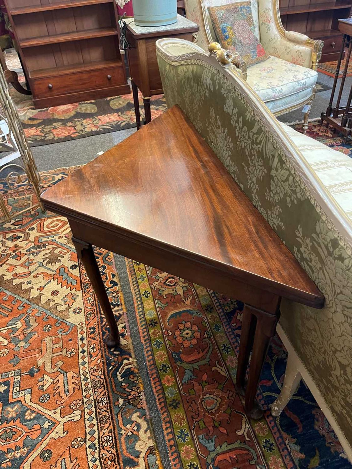 A mahogany triangular tea table, - Image 32 of 37