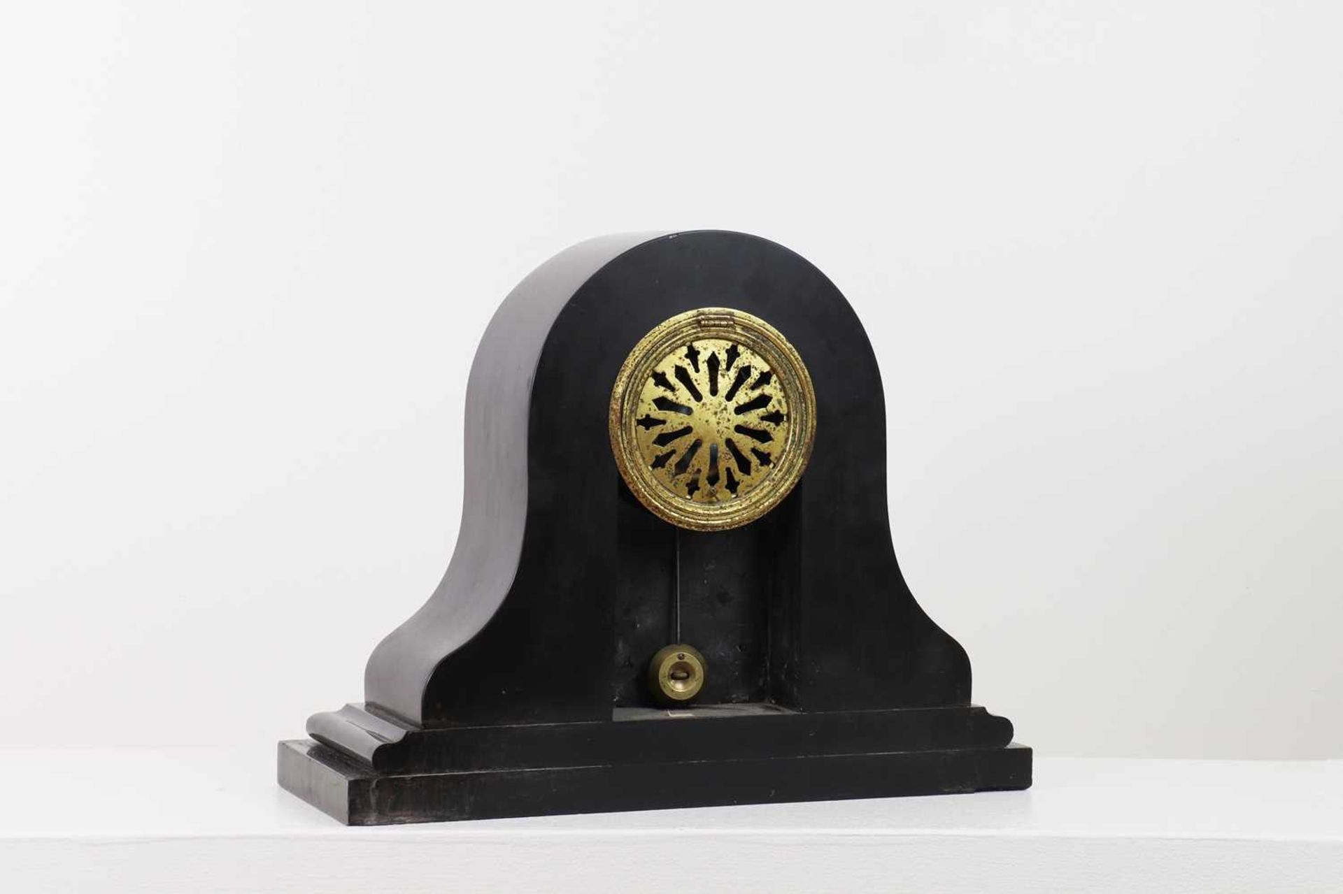 An Ashford black marble mantel clock, - Bild 2 aus 7