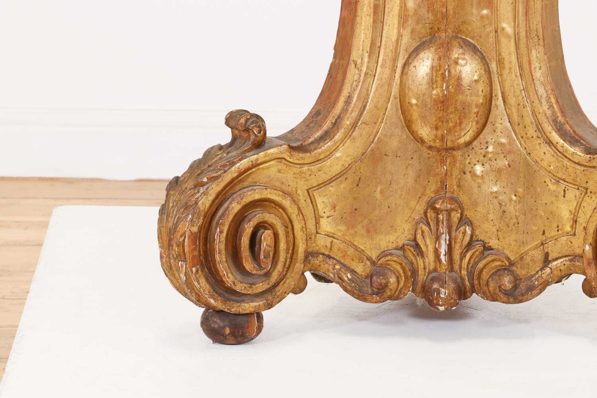 A baroque carved giltwood torchère, - Image 3 of 6