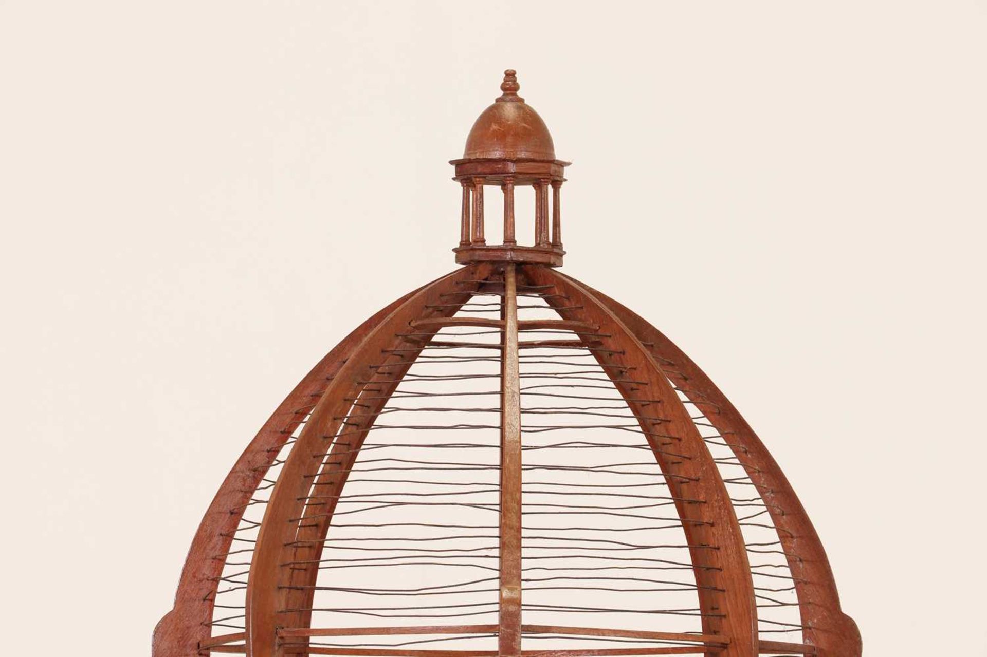 A large-scale hardwood birdcage, - Image 2 of 9