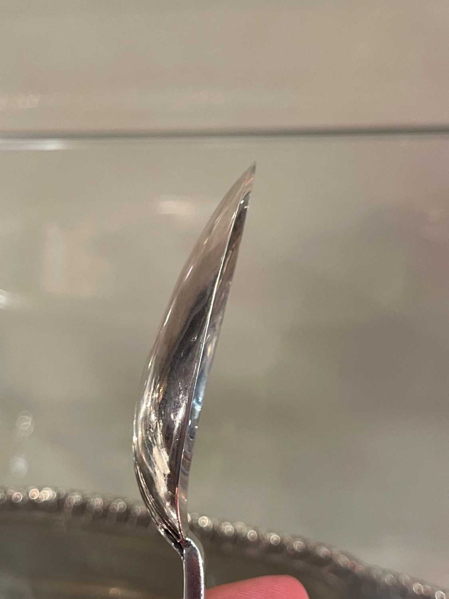A William III East Anglian provincial silver trefid spoon, - Image 5 of 15