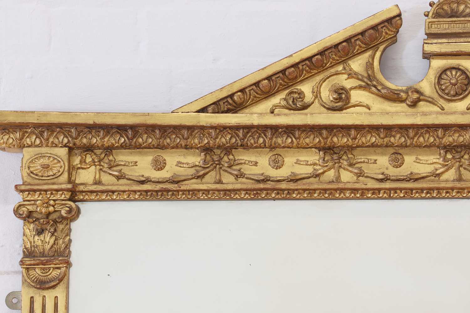 A George III-style carved giltwood and gesso overmantel mirror, - Image 6 of 14