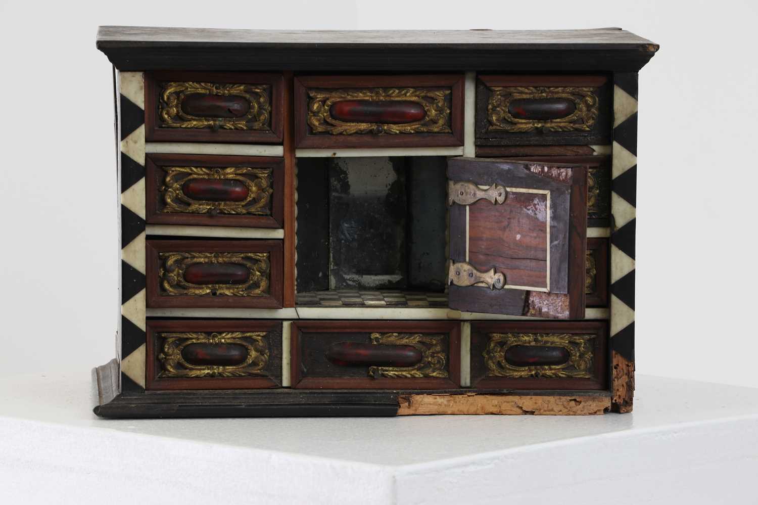 A bone and tortoiseshell inlaid table cabinet, - Image 5 of 8