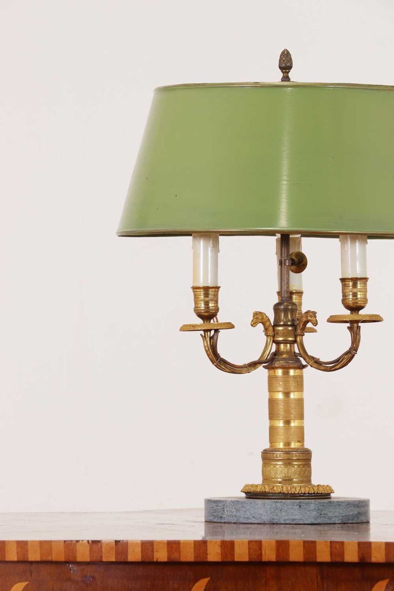 A gilt-bronze bouillotte table lamp, - Image 2 of 5