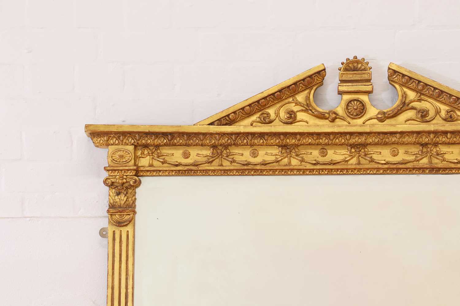 A George III-style carved giltwood and gesso overmantel mirror, - Image 3 of 14