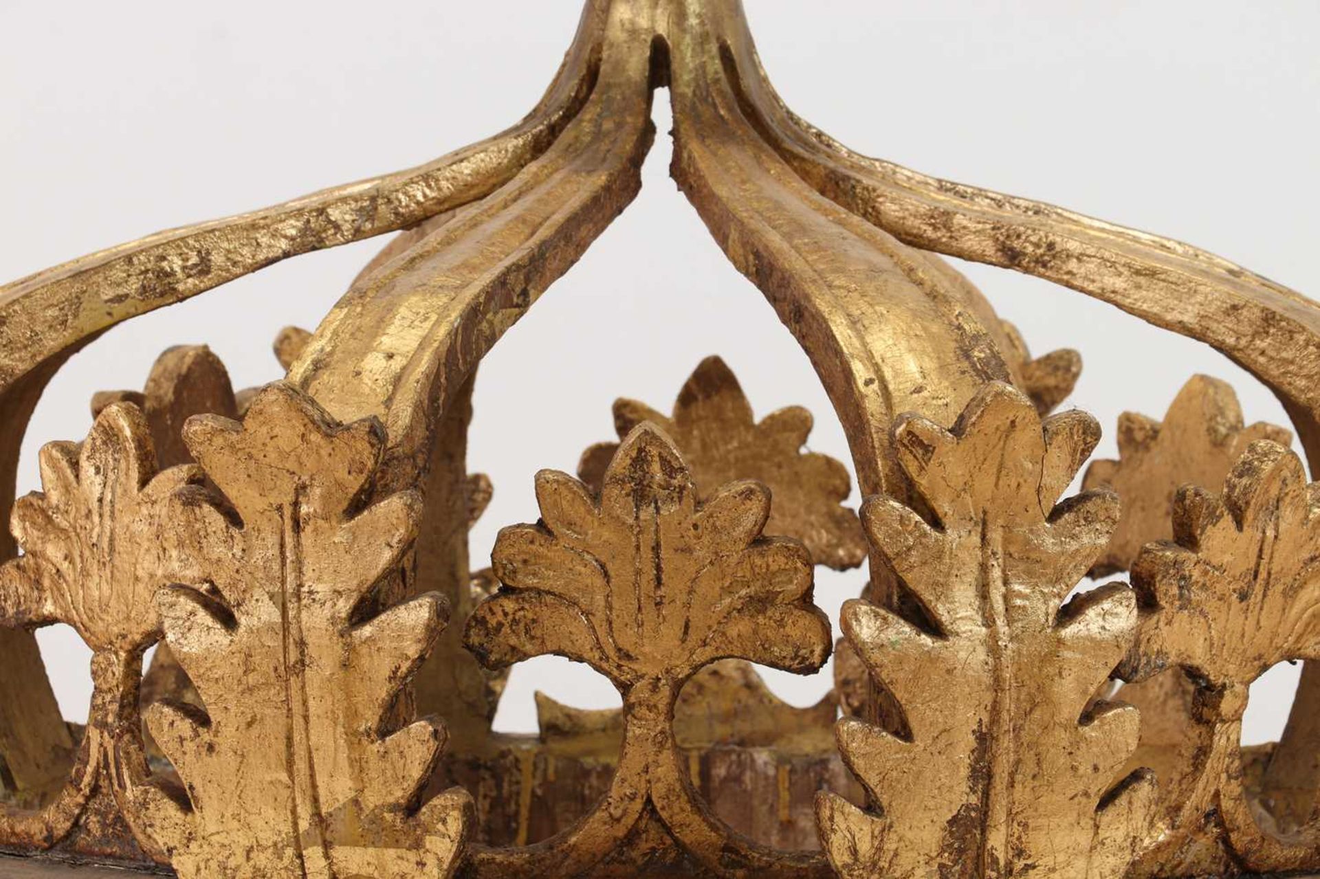 A large carved and giltwood architectural crown, - Image 5 of 9