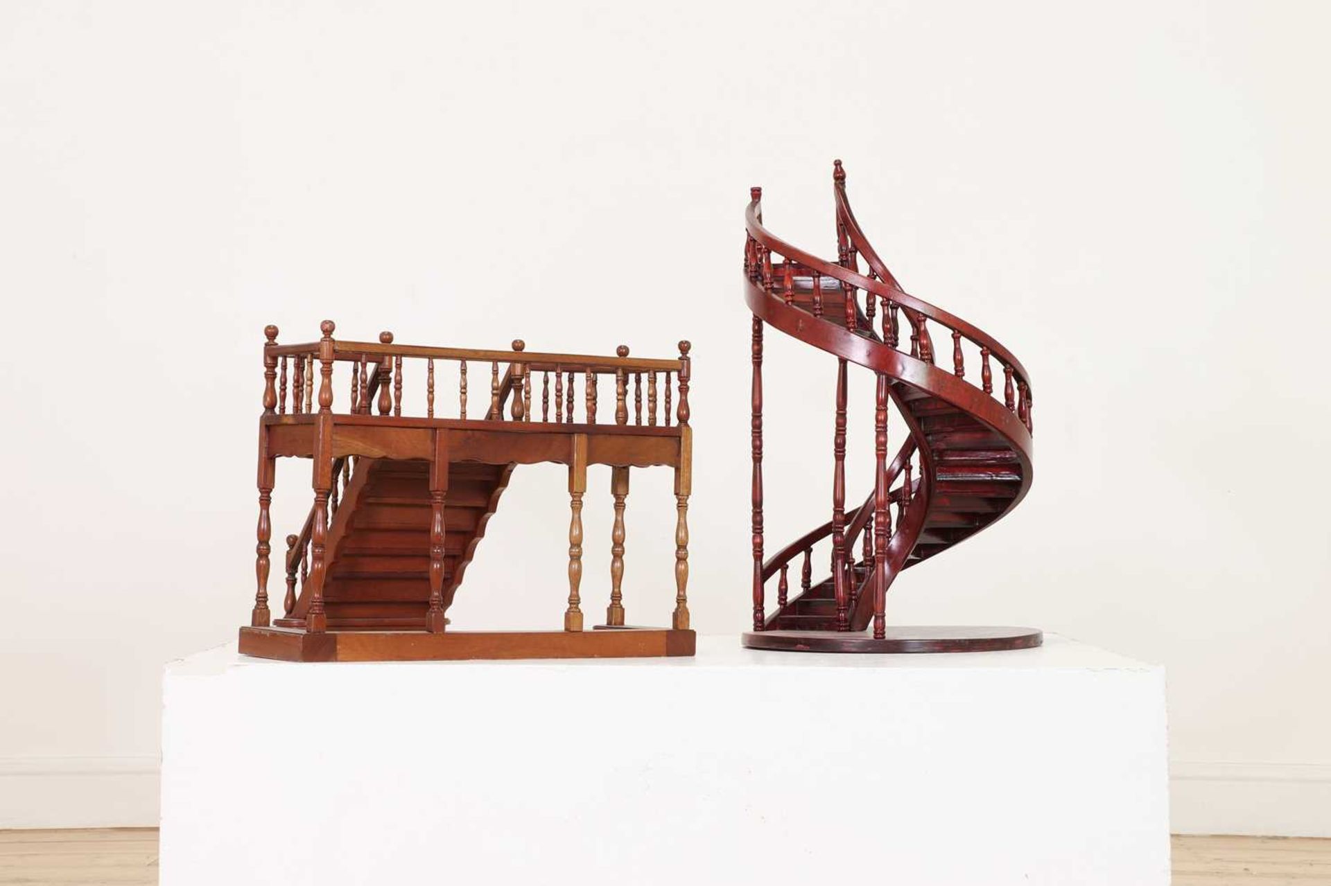 Two wooden architectural models of staircases, - Image 3 of 39