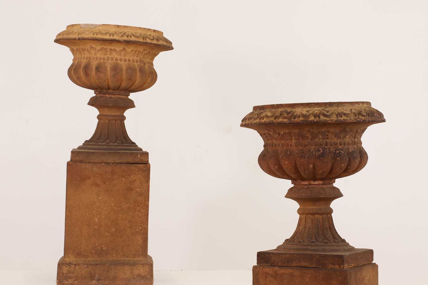 A pair of terracotta campana urns, - Image 5 of 5