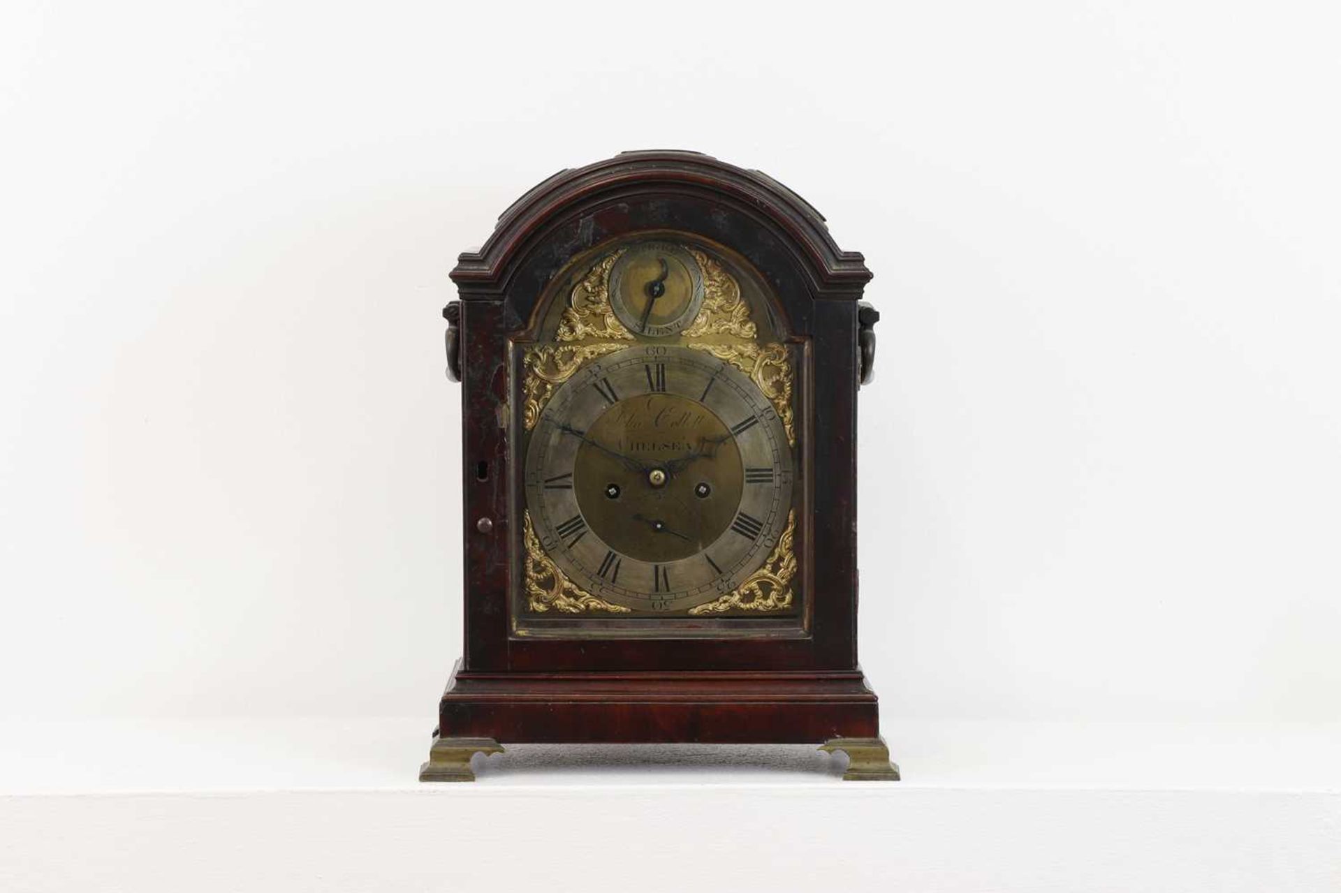 A George III mahogany bracket clock,