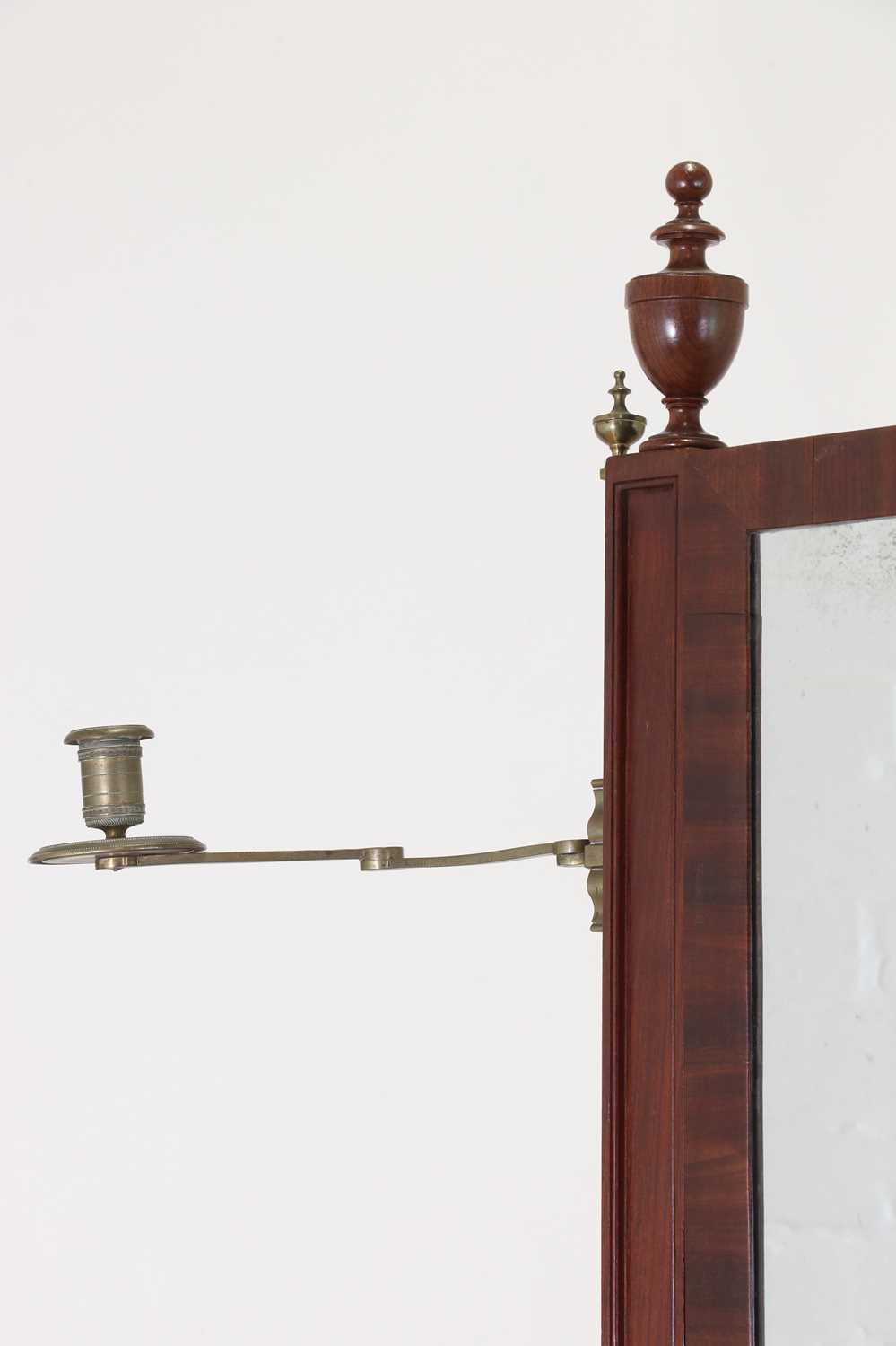 A George IV mahogany cheval mirror in the manner of Gillows, - Image 9 of 9