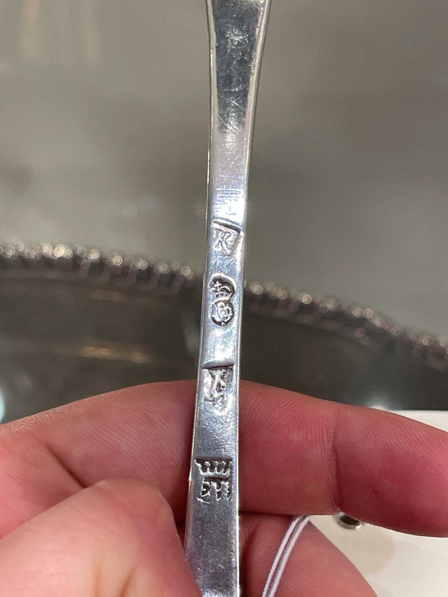 A William III East Anglian provincial silver trefid spoon, - Image 7 of 15