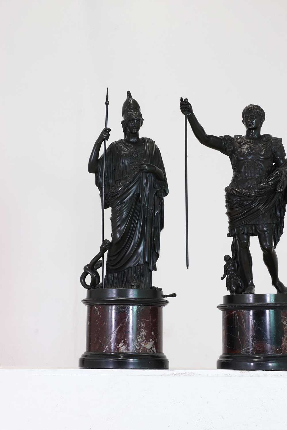A large pair of bronze grand tour figures, - Image 6 of 8
