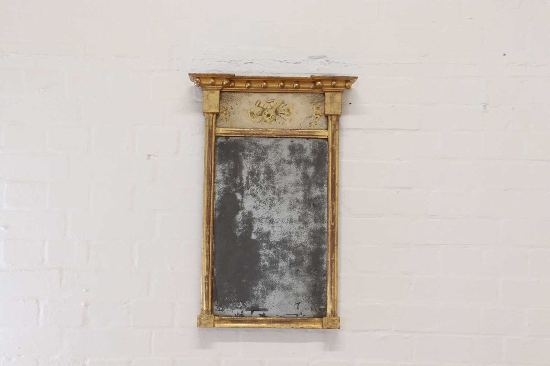 A giltwood pier mirror,