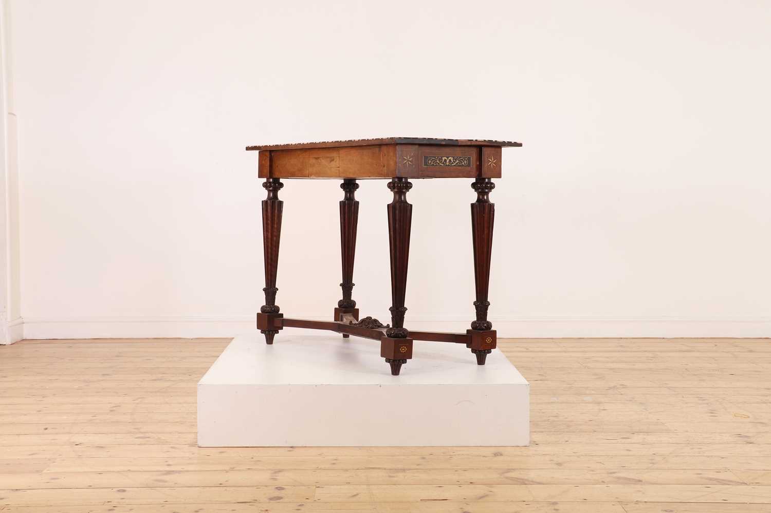 A rosewood and walnut side table, - Image 6 of 16